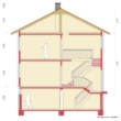 Schnittzeichnung - EINFAMILIENHAUS als REIHENMITTELHAUS in ruhiger Lage mit 2 Balkonen & Garten in STUTTGART-WEILIMDORF (WOLFBUSCH)