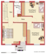 Grundriss OG - EINFAMILIENHAUS als REIHENMITTELHAUS in ruhiger Lage mit 2 Balkonen & Garten in STUTTGART-WOLFBUSCH
