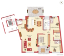 Grundriss - 4 1/2-ZIMMER-KOMFORT-MIETWOHNUNG mit Parkett, EBK, Balkon, Dachterrasse, Aufzug & TG-Platz in STUTTGART-WEILIMDORF