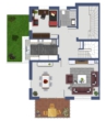 Grundriss unt.Wohnebene - 5-ZIMMER-MAISONETTE-MIETWOHNUNG in schöner Zweifamilien-Doppelhaushälfte in ruhiger & sonniger Südlage von DITZINGEN