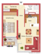 Grundriss - Energetisch bestens modernisierte 2-ZIMMER-WOHNUNG mit Parkett, Top-Einbauschränken und Südbalkon, Einbauküche mit Theke, neuem Bad und abgeschlossenem TG-Platz in ruhiger Aussichtslage von KÖNGEN!