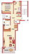 Grundriss - Sympathische 3 1/2-ZIMMER-MIETWOHNUNG mit Parkett, neuer Einbauküche & Südbalkon in HEMMINGEN